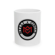 Charger l'image dans la galerie, Circle Logo Ceramic Mug — 'Milli Circle' Emblem Coffee Cup
